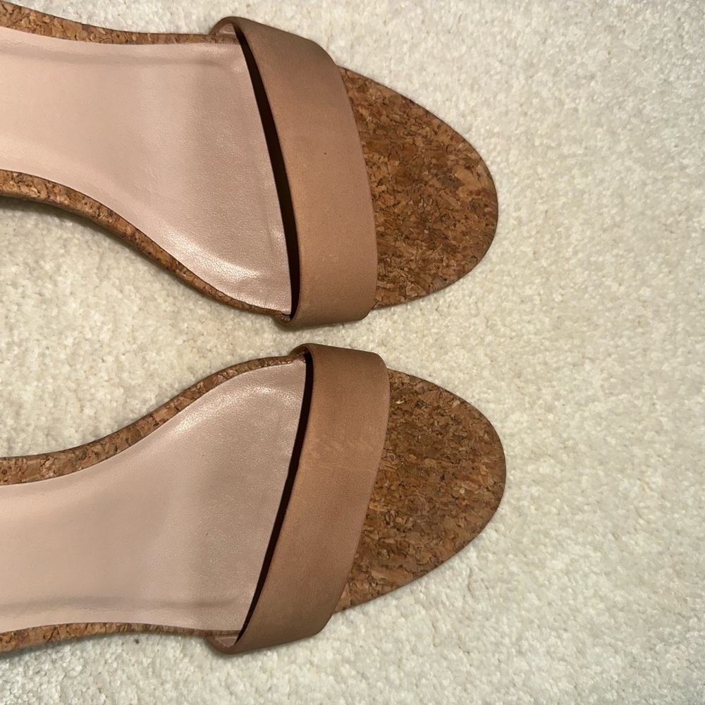 Steve Madden Two Strap Tan “Cork” Heeled Sandal- Size 11 - Picture 10 of 16